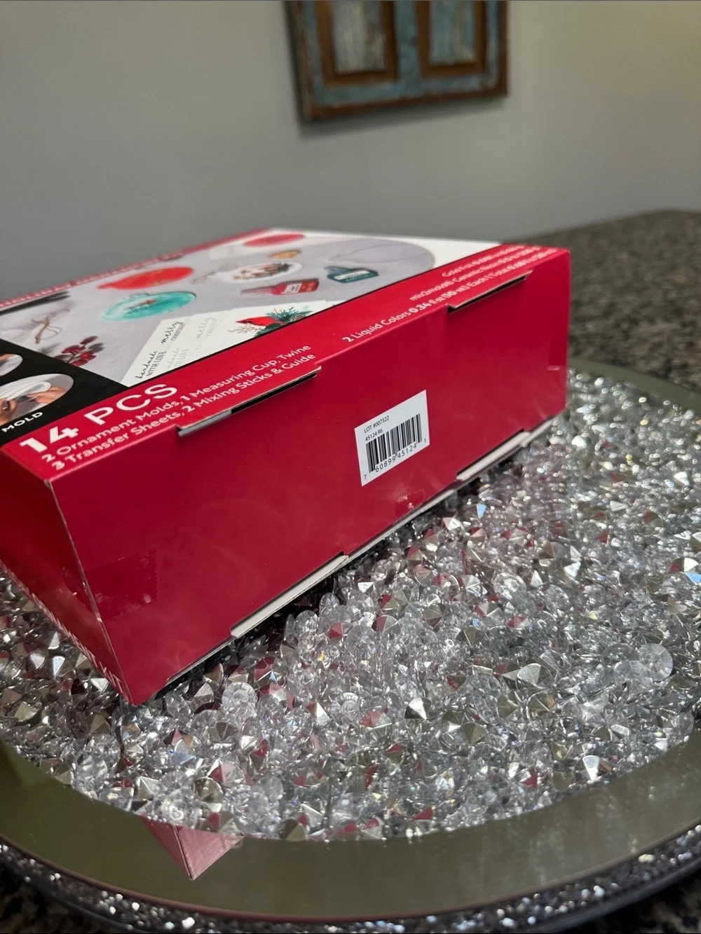Holiday Ornament Kit — Red and Teal Ornament Craft Set